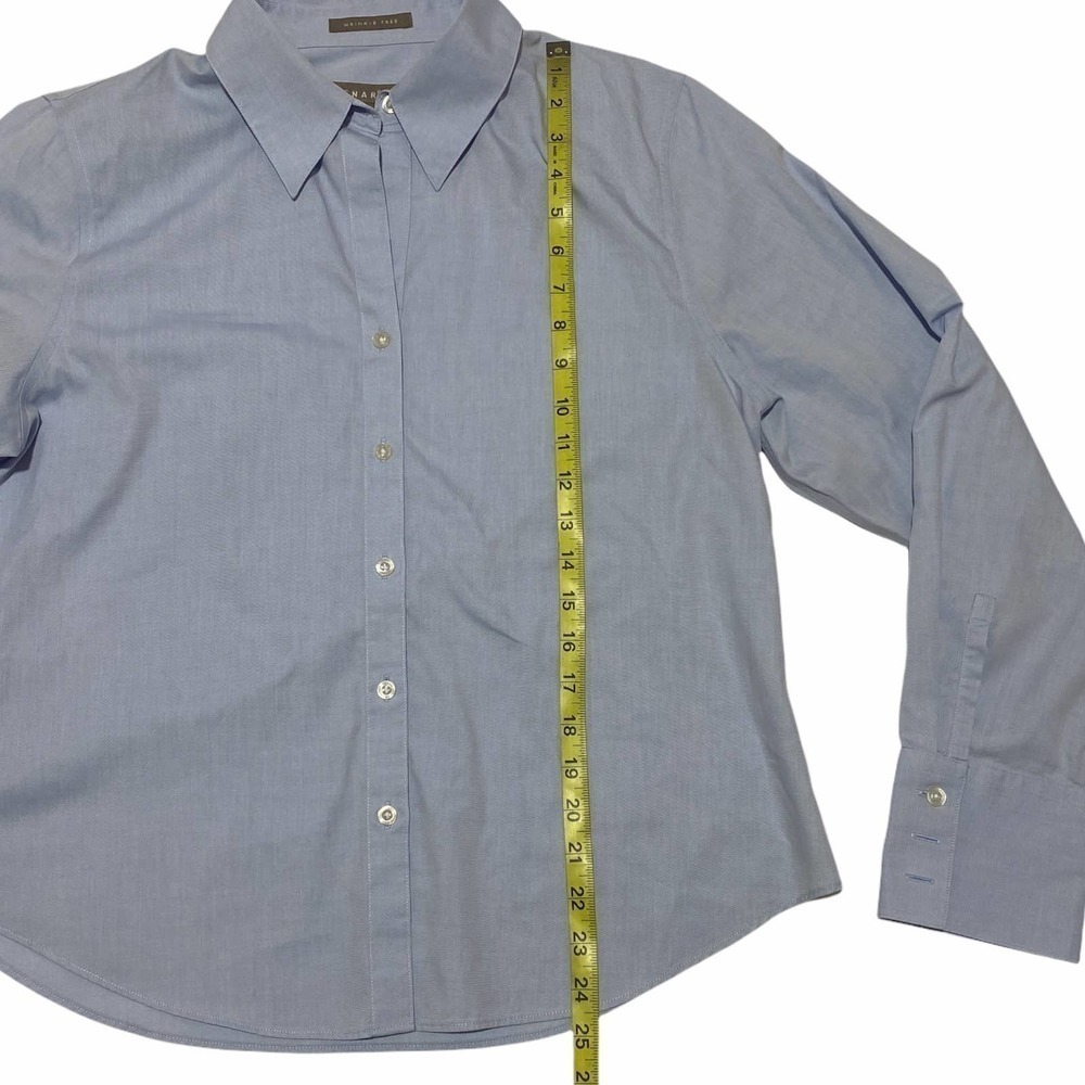 Kenar Solid Blue Long Sleeve Button Down Shirt - image 6